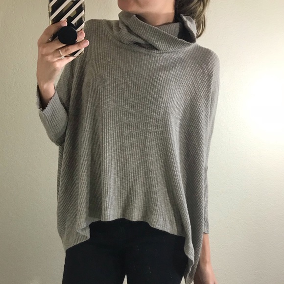 Anthropologie Tops - FP Beach Beige Turtleneck Split Back Long Sleeve